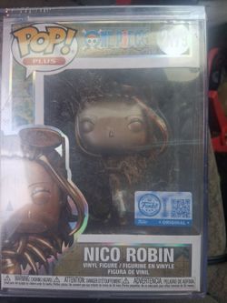 Funko Pop! Plus One Piece Nico Robin Bronze Statue #2179 - Exclusive + Protector - New
