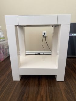 White Jonathan Adler Side Table 