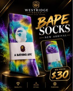 A Bathing Ape BAPE Tie-Dye Socks