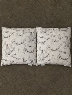 Pumpkin Harvest Print Fall Throw Pillows - Set of 2
