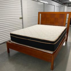 Queen Bed Frame With Mattress 