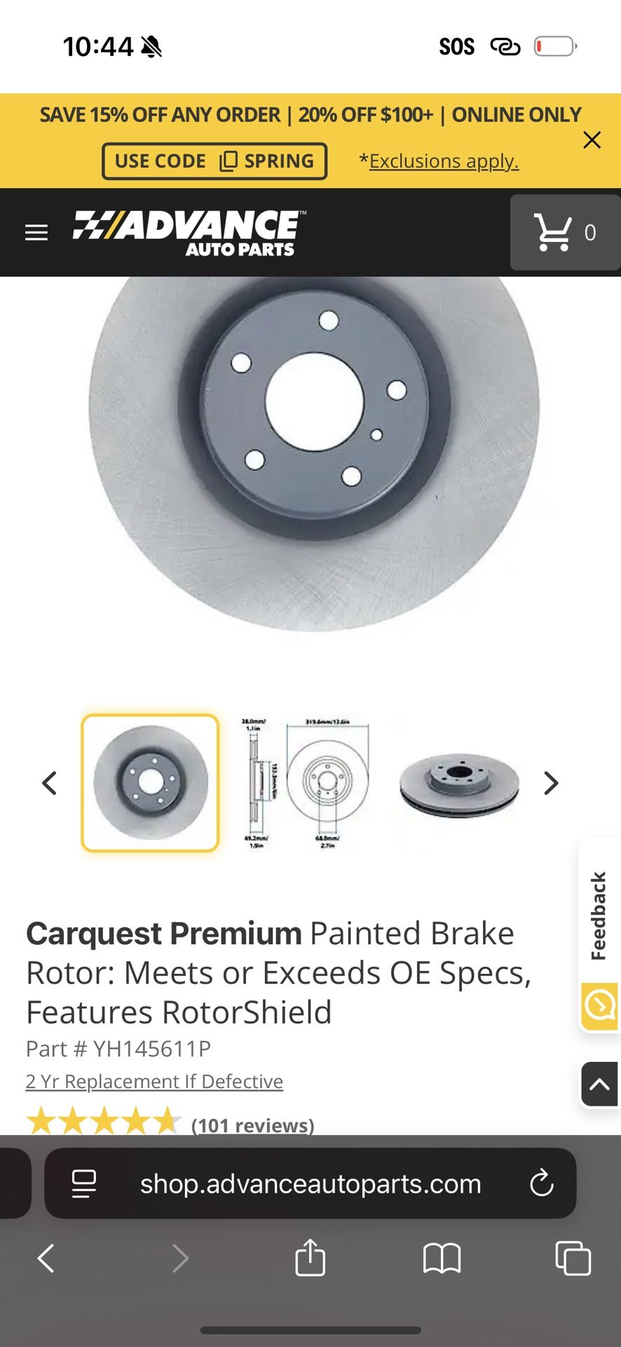 Car Quest Rotors And Brake Pads Brand New