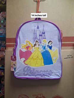 Princess Backpack 14 inches purple or pink