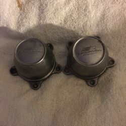 2-BILLET SPECIALTIES CENTER CAPS FOR STREET LITES RIMS USED IN GOOD CONDITION $20.00
