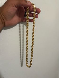 22” Gold Rope Chain Thick Link Chain
