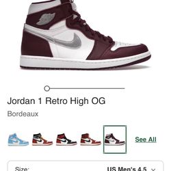 Authentic Burgundy Jordan 1s