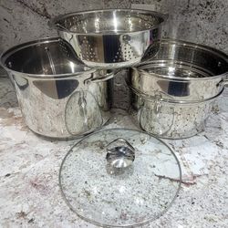 4-piece 5 Quart Stainless Steel Pasta Pot