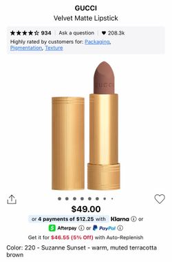 Gucci matte lipstick