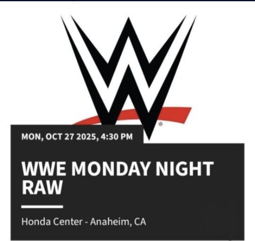 WWE MONDAY NIGHT RAW tickets