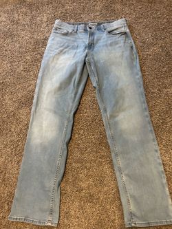 Mens Sonoma Straight Fit 36 34 Blue Jeans Flexwear EUC