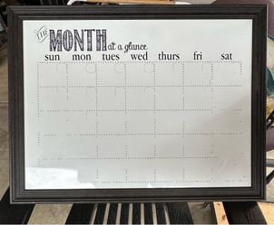 Dry erase Calendar