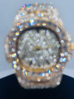 Iced Out Gold-Tone Watch