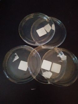 5 glass candle holders