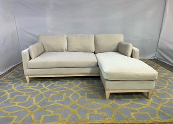 Knox Modern Light Velvet Beige Sectional Couch