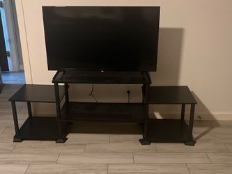 Tiered Black TV Stand