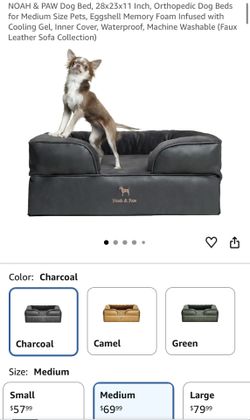 Orthopedic memory foam sofa dog bed