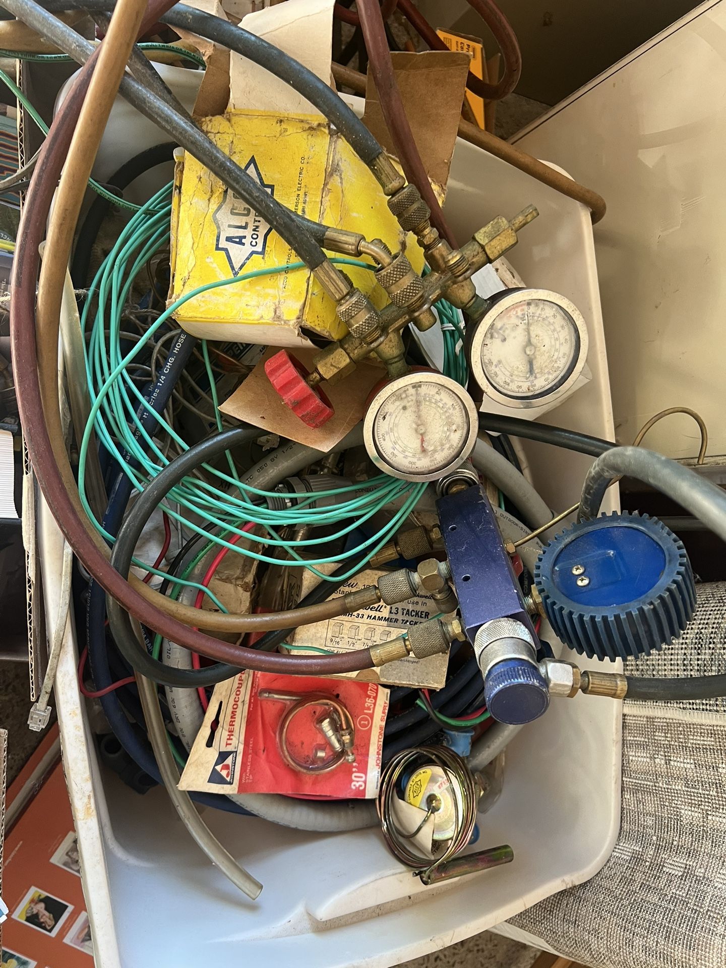 Huge Bin Of HVAC Tools And New Parts Air Conditioning Refrigeration 