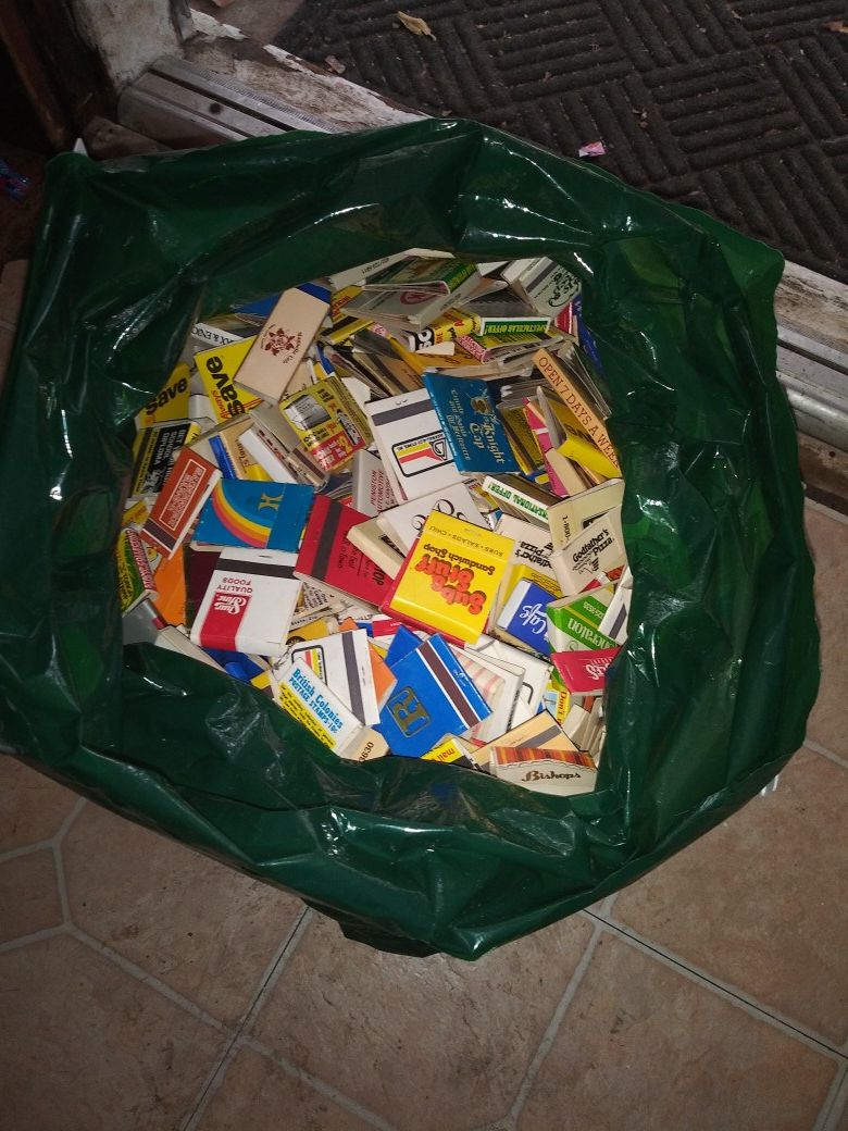 About 500 packs of vintage matches