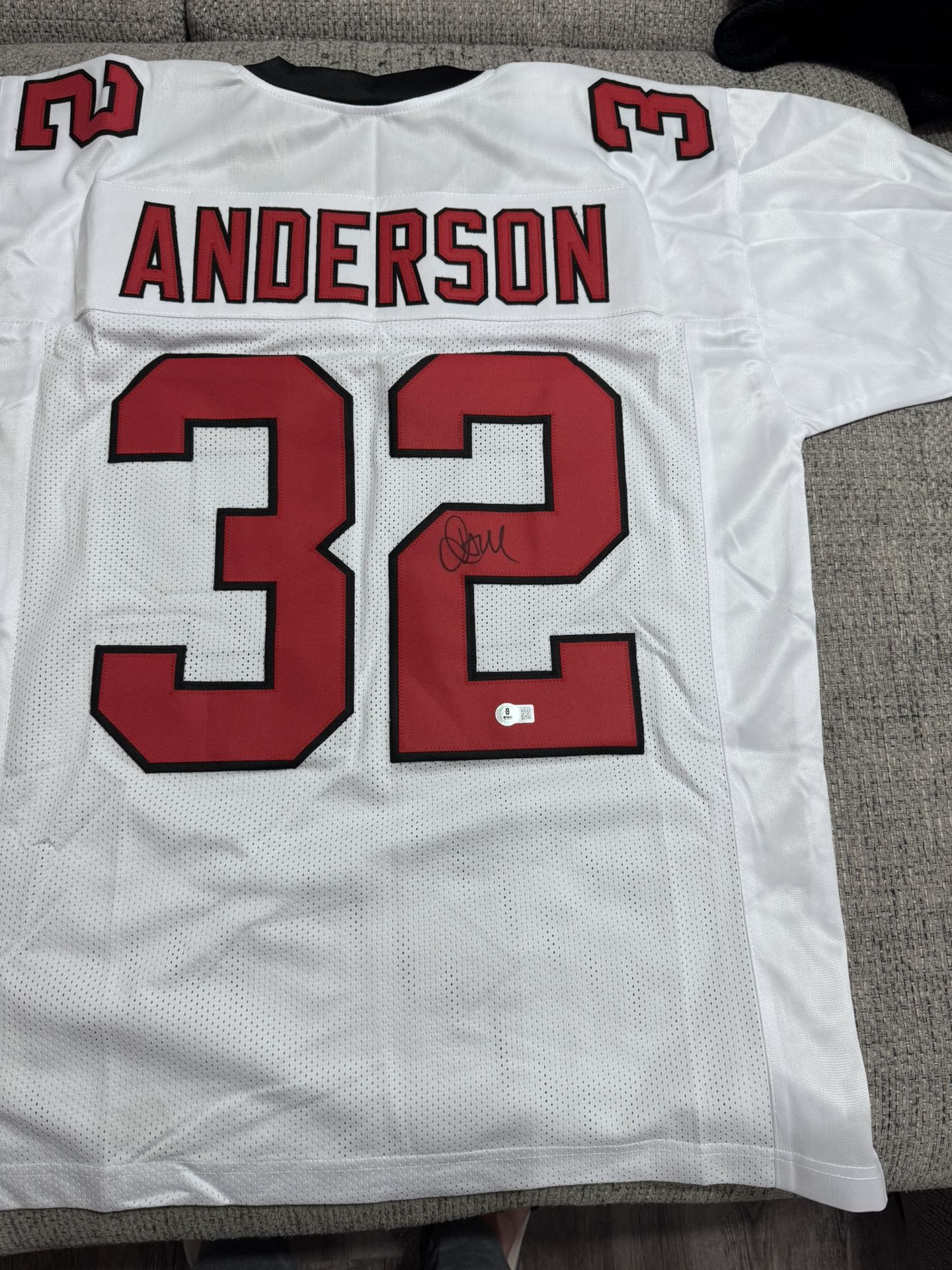 Jamal Anderson Signed Autograph Custom Jersey - Atlanta Falcons -Beckett Coa -