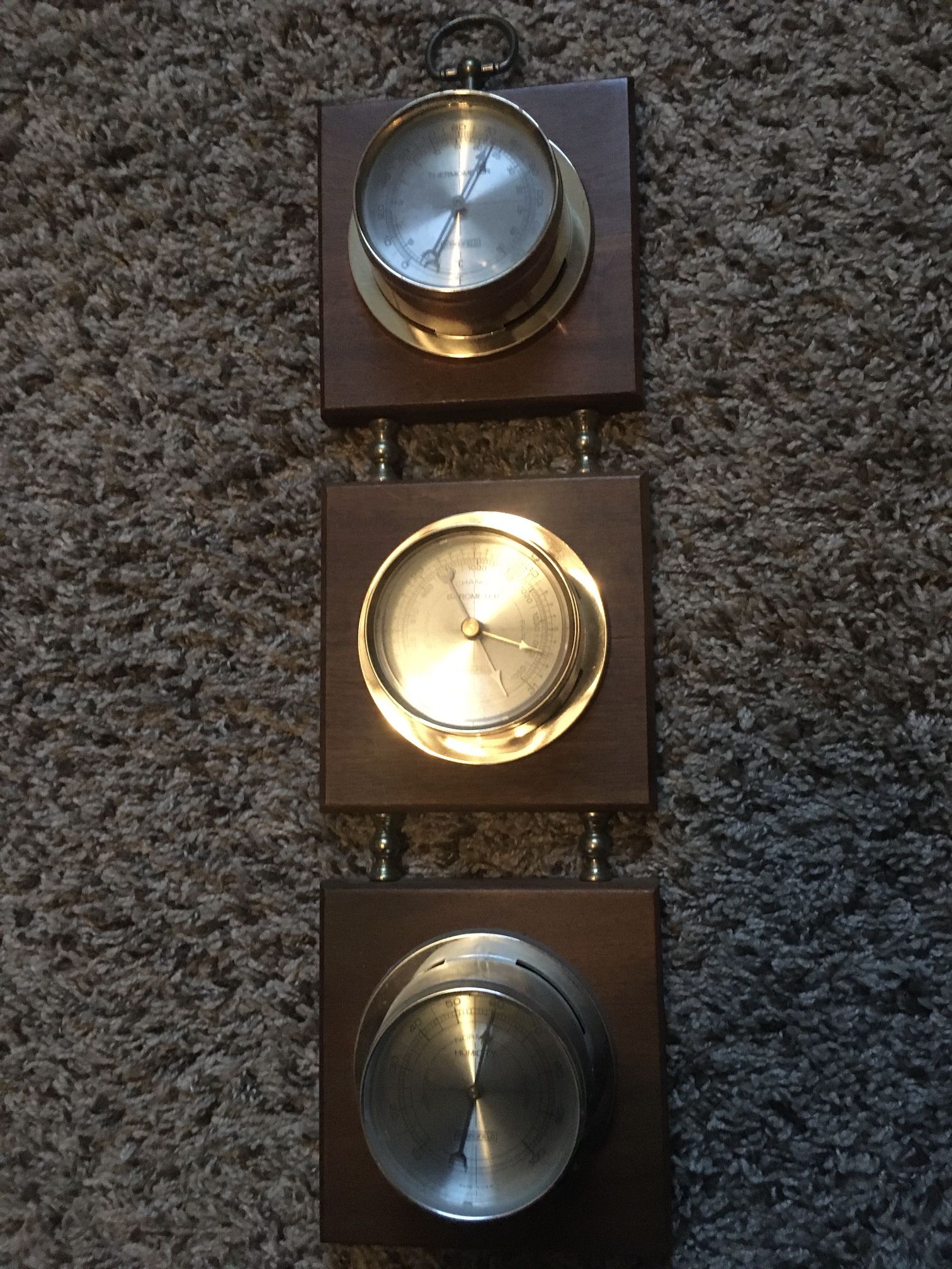 Springfield Thermometer, Barometer and Humidity Gauge. Made in The USA
