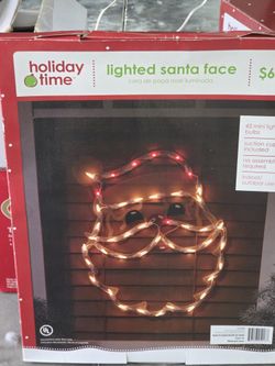 Lighted Santa Face
