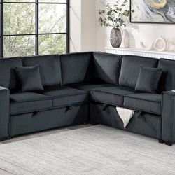 Sectional sleeper with storage
