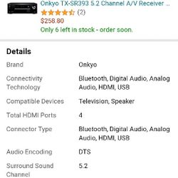 Onkyo Bluetooth Stereo Receiver 