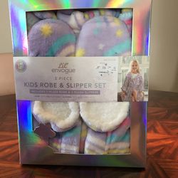 Kids Robe & Slipper Set