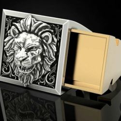 Fashion Lion Two Tone 925 Silver Filled Ring Men Party Ring Gift Sz 10