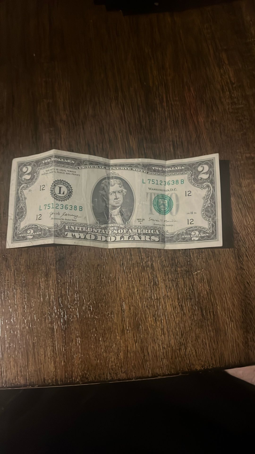 2 Dollar Bill