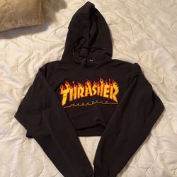 Cropped Thrasher Hoodie