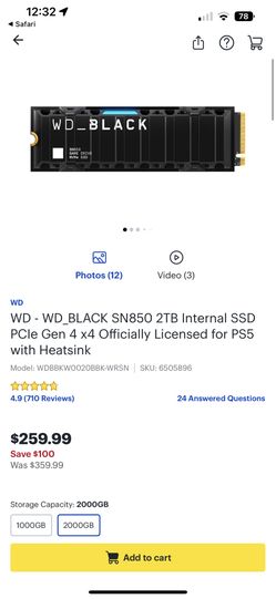 WD Black 2TB SSD *Steal*