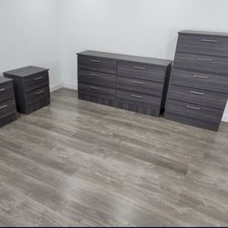 Dresser Chest And 2 Nightstands - Cómoda Gavetero Y . Mesitas De Noche 