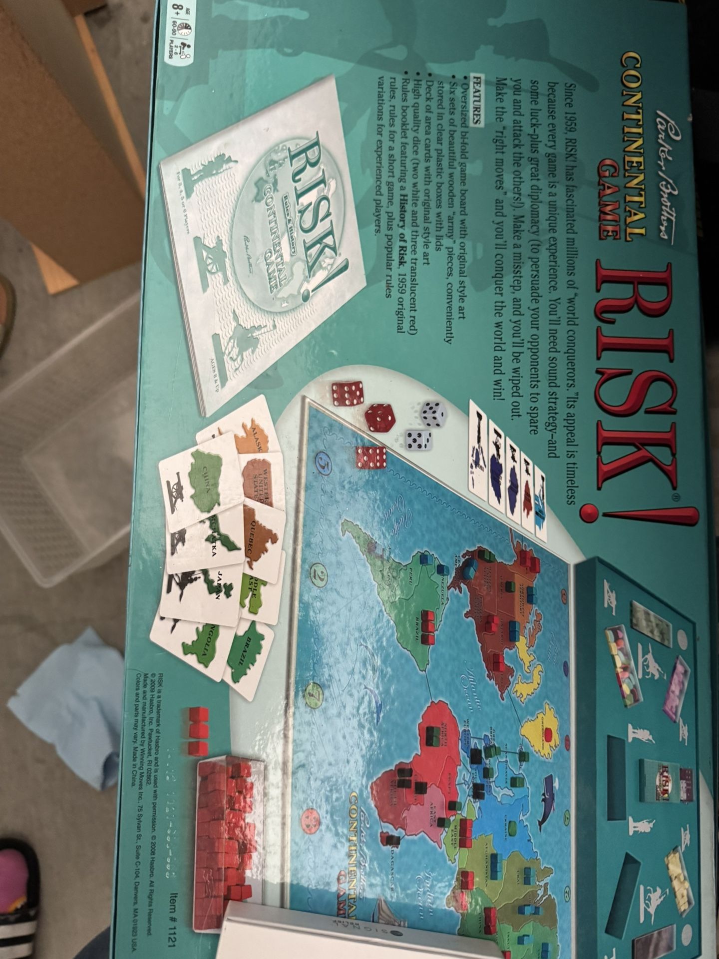RISK Continental 1959 1st Edition Classic Reproduction Board Game Parker Bros