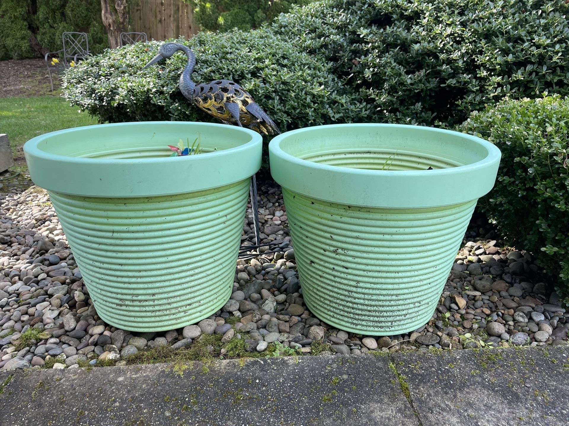 2 Large Flower Pots