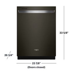 💦NEW Whirlpool 24" Top Control Built-In Stainless Steel Tub Dishwasher 3rd Rack 47 dBA BLACK SS