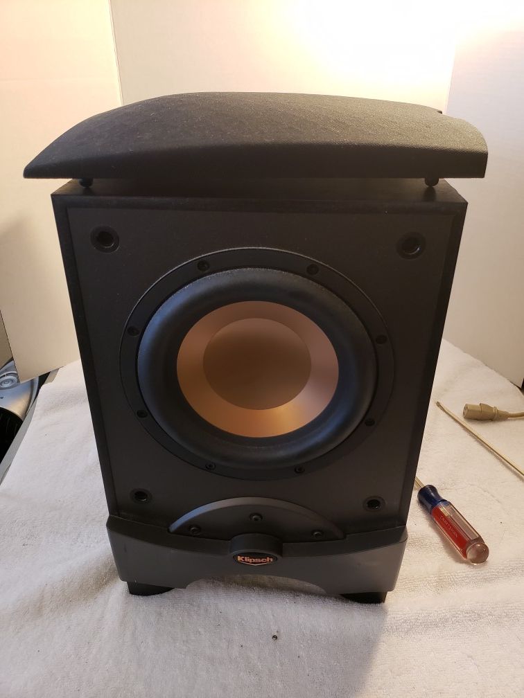Black Klipsch RW8 Home Theatre Subwoofer Speaker RW8 RW 8 Sub 32Hz 190