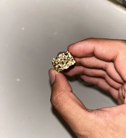 14k Gold Nugget Ring