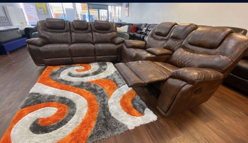 WE SELL GORGEOUS RECLINING FURNITURE FOR LESS! BRAND NEW! DELIVERY TODAY! ZERO DOWN! ALL CREDITS WELCOME!
