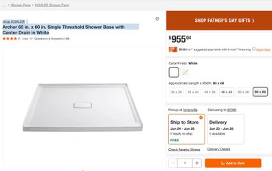 Aquí tienes una versión más profesional y agresiva para Marketplace:  🚿 ATTENTION PLUMBERS, CONTRACTORS & HOMEOWNERS! 🚿  KOHLER ARCHER 60” x 60” SHO
