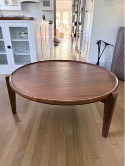 Solid walnut coffee table from Rejuvenation