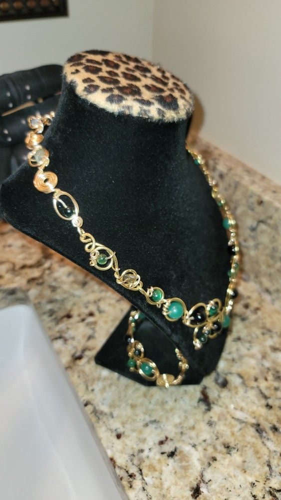 Copper jewelry set