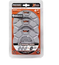 RIDGID 4.5 in. 3-in-1 Exchange Grit Cup Wheel=Rid-130