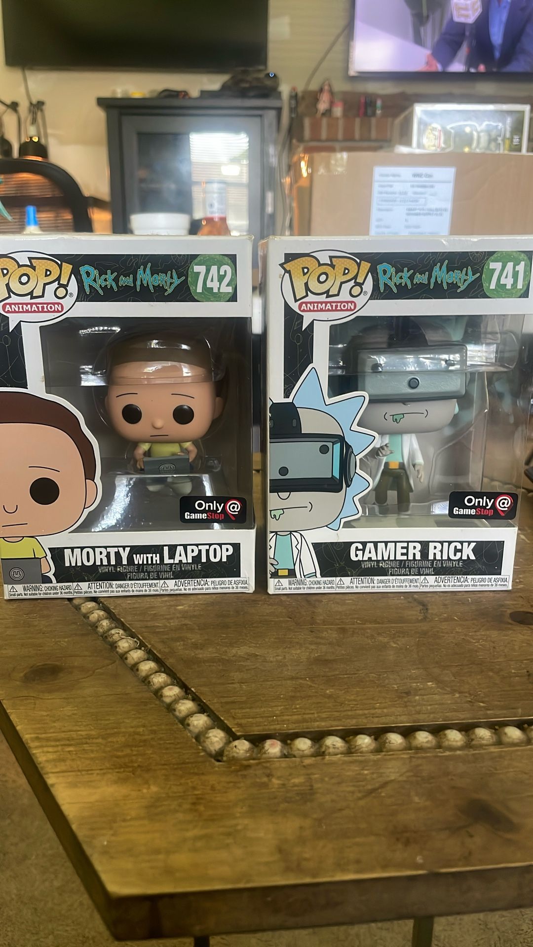 Pop Animation Gamer Rick & Laptop Morty