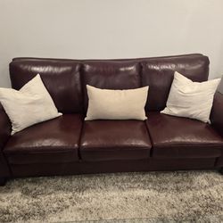 Toscano Leather Couch and Chair Set