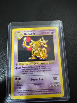 Pokemon Card - Kadabra Base Set (Shadowless) 32/102 Uncommon Ist Edition - NM