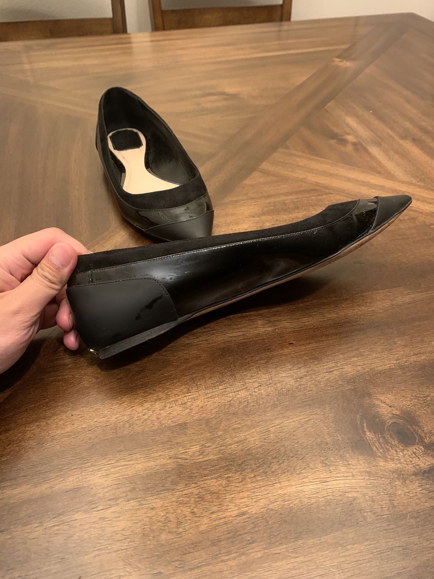 Christian Dior women’s flats loafers black leather