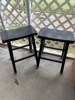 Set of 2 wooden stools from Lowe’s