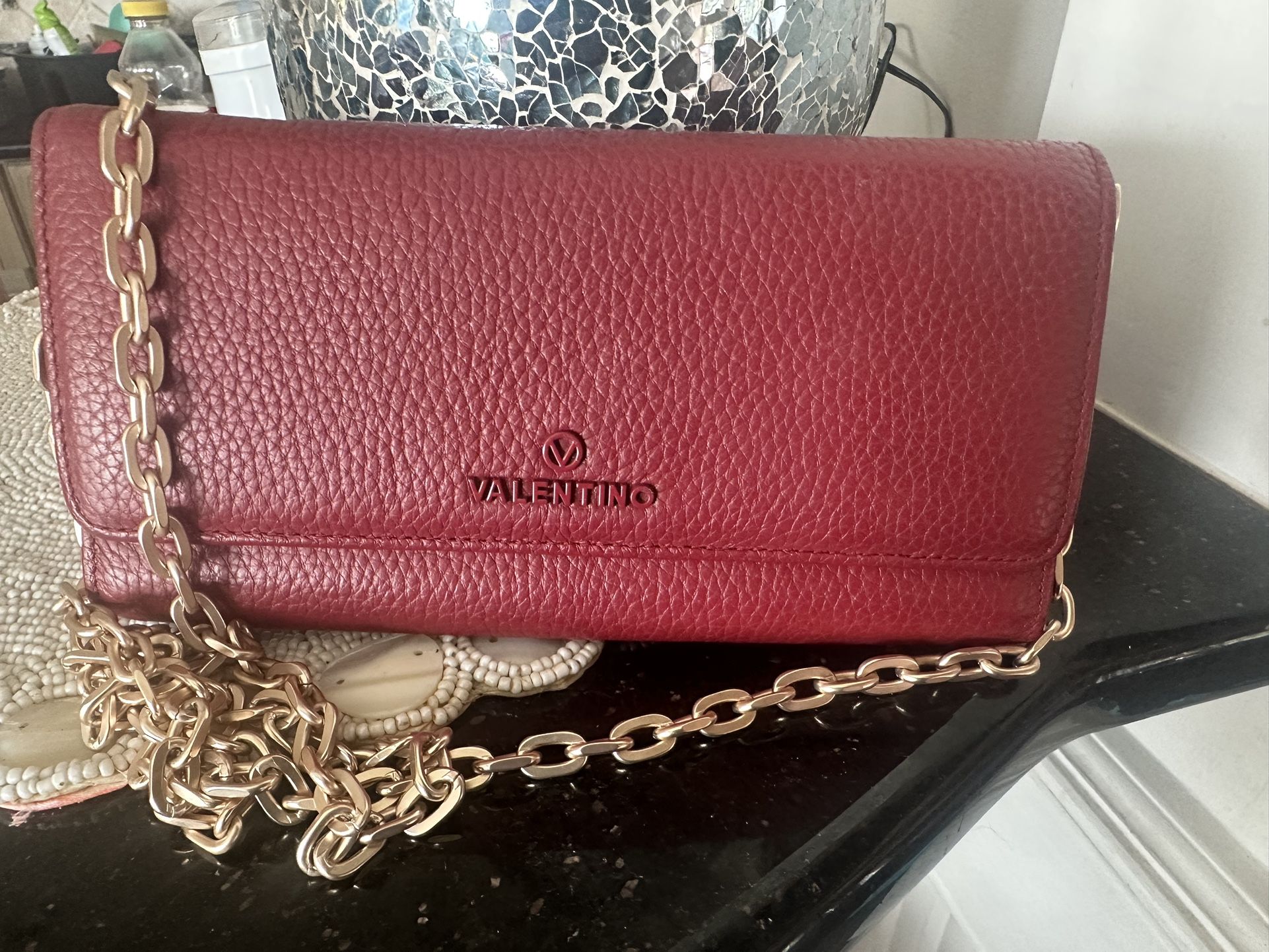Valentino Ajah Dollaro Leather Wallet-On-Chain