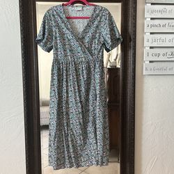 Frank And Oak wrap dress with pockets